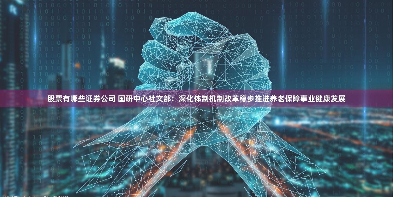 股票有哪些证券公司 国研中心社文部：深化体制机制改革稳步推进养老保障事业健康发展