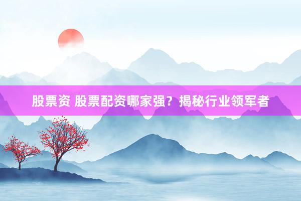 股票资 股票配资哪家强？揭秘行业领军者